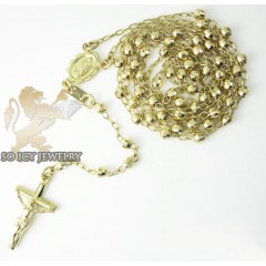 Rosary Gold Necklaces , Rosary Chains, Rosary Diamond Cut Beads