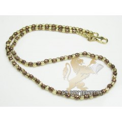 14k Brown & Yellow Gold  Diamond Cut