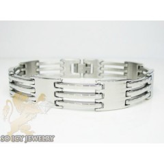 White Stainless Steel Multi-link Design Bracelet