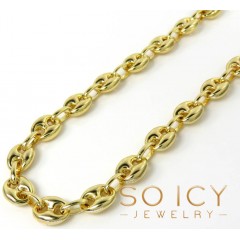 14k Yellow Gold Gucci Puff Link Chain 18-26