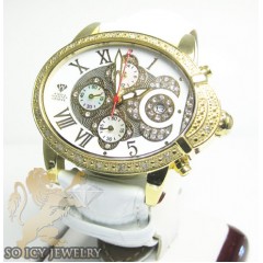 Ladies Aqua Master Genuine Diamond Yellow Geneve Watch 0.20ct
