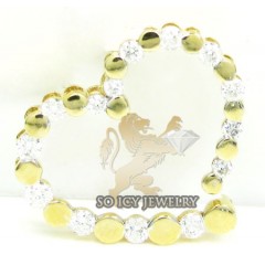 Ladies 14k Yellow Gold Diamond Heart Pendant 0.65ct