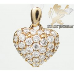Ladies 18k Rose Gold Diamond Mini Heart Pendant 0.43ct