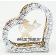 Ladies 18k Rose Gold Diamond Heart Pendant 0.31ct