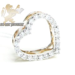 18k Rose Gold Diamond Heart Pendant 0.22ct