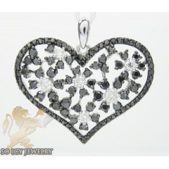 Buy Ladies 18k Solid White Gold Black & White Diamond Panda Bear Pendant  With Chain 2.02ct Online at SO ICY JEWELRY