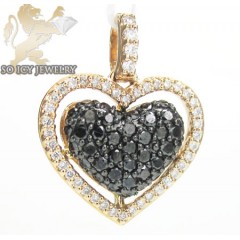 18k Rose Gold Black Diamond Heart Pendant 0.62ct