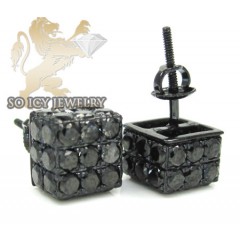 10k Black Gold Diamond 3d Black Ice-cubes 3.71ct 
