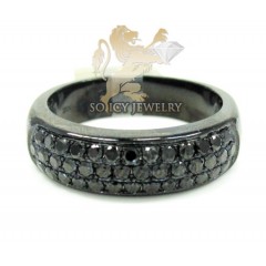 10k Black Gold Black Diamond Pave Fashion Ring 1.25ct