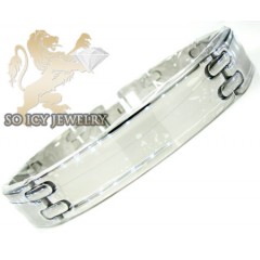 White Stainless Steel Box Link Bracelet