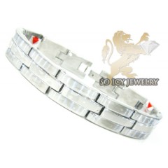 White Stainless Steel Multi-link  Bracelet