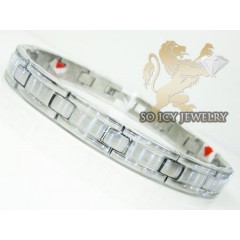 White Stainless Steel Fashion Bracelet