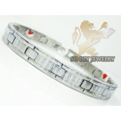 White stainless steel fashion bracelet