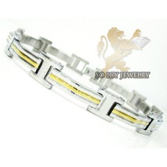 Two tone stainless steel fashion  bracelet