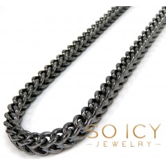 10k Black Gold Franco Link Chain 30 Inch 4.7mm