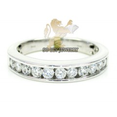 Unisex 14k White Gold Round Diamond Wedding Band 0.50ct