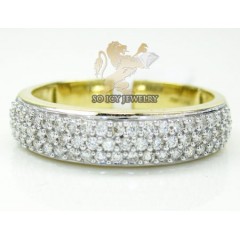 Mens 14k Yellow Gold Round Diamond Wedding Band 1.00ct
