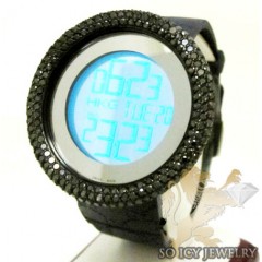 Mens black diamond igucci digital big bezel watch 11.00ct
