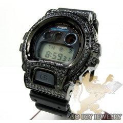 Mens black cz dw-6900 black g-shock watch 3.00ct