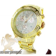 Diamond yellow icelink aqua terra mens watch 7.00ct