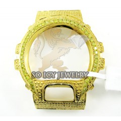 Canary diamond yellow .925 italy diamond cut g-shock case 2.25ct