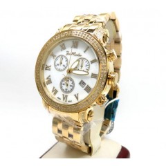Mens Joe Rodeo Yellow Stainless Steel Classic Diamond Watch 1.75ct Jcl23