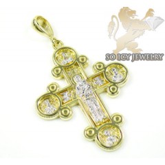 14k Yellow Gold Fancy Cross