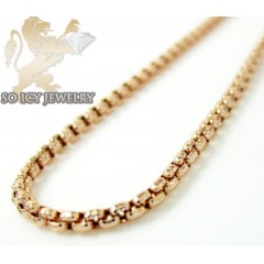 14k Rose Gold Box Link Chain 16-24 Inch 1.5mm