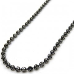 14k Black Gold Diamond Cut Combat Ball Bead Chain 18-26