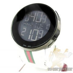 Mens white igucci digital watch