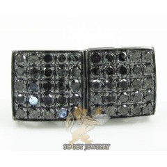 10k Black Gold Black Diamond Earrings 0.70ct