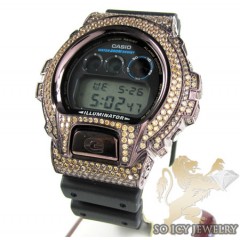 Mens champagne cz dw-6900 brown g-shock watch 5.00ct
