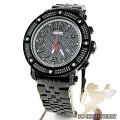 Mens Joe Rodeo Black Stainless Steel Apollo Diamond Watch 1.70ct