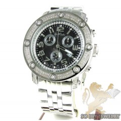 Mens Joe Rodeo White Stainless Steel Apollo Diamond Watch 1.70ct
