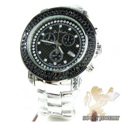 Mens joe rodeo black stainless steel junior diamond watch 4.75ct 