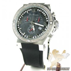 Mens Joe Rodeo White Stainless Steel Phantom Diamond Watch 2.25ct