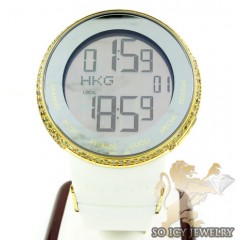 Mens canary diamond igucci digital grammy edition watch 2.00ct