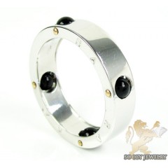 Mens Baraka 18k White Gold & Black Onyx Ring