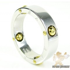 Mens Baraka 18k White & Yellow Gold Ring