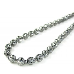 14k Black Gold Diamond Cut Bead Chain 22 Inch 4mm