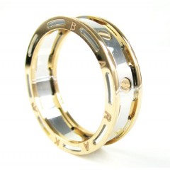 Mens Baraka 18k White & Rose Gold Wedding Band Screw Ring