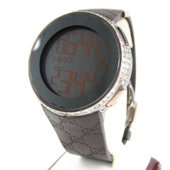 Mens full diamond case  igucci digital watch 5.50ct