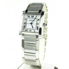 Ladies 14k White Gold Geneve Automatic Watch 