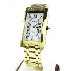 Ladies 14k yellow gold geneve quartz watch