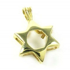 14k Yellow Gold Jewish Star Of David Pendant