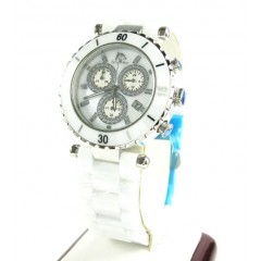 Ladies techno master white ceramic watch