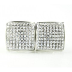.925 White Sterling Silver White Cz Earrings 1.62ct