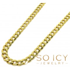 10k Yellow Gold Solid Cuban Chain 18-30 Inch 3.80mm