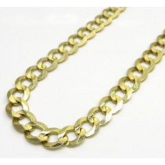 10k Yellow Gold Solid Cuban Chain 20-30