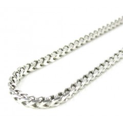 925 White Sterling Silver Franco Link Chain 16-30 Inch 2.5mm